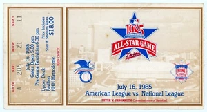 Boleto All Star Game 1985 Metrodome Minneapolis ¡MUY BUEN ESTADO!! - Imagen 1 de 2