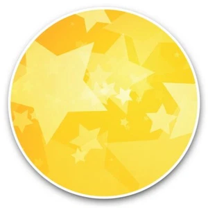 2 x Vinyl Stickers 20cm - Yellow Stars Pattern Star Design Kids #46511 - Afbeelding 1 van 8