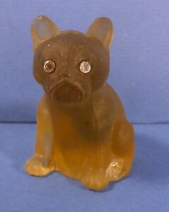 Antique Czech Glass French Bulldog Novelty Figurine Cracker Charm Crackerjack