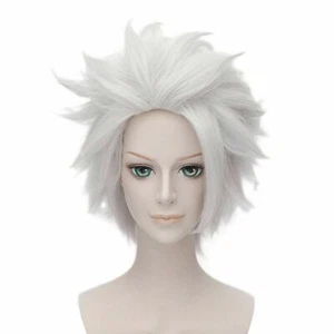 Peluca blanca plateada en capas cortas para cosplay Hitsugaya Toushirou - Imagen 1 de 4