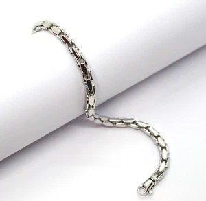 Armband mit polierter Röhrenkette in 18K Weißgold - Bild 1 von 2