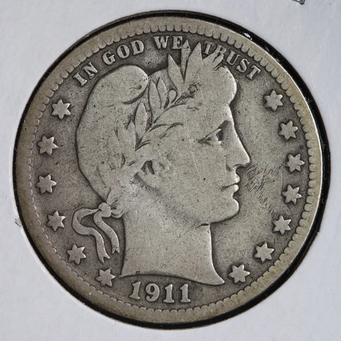 1911-D Barber Silver Quarter CHOICE FINE+ E325 DML Cover