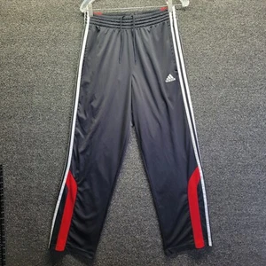 Adidas Track Men's Sz S Warmup Pants Black Red Pockets - Picture 1 of 8