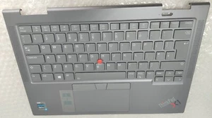 LENOVO SN20Z77338-01 Palmrest + UK Keyboard for ThinkPad X1 Yoga Gen 6 20Y0 - Afbeelding 1 van 3