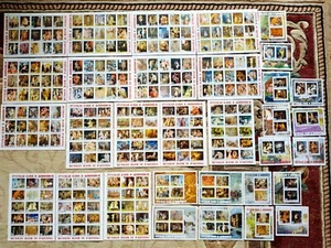 Lote 32 sellos Historia del baño ruso en hoja de pintura desnuda - Imagen 1 de 6
