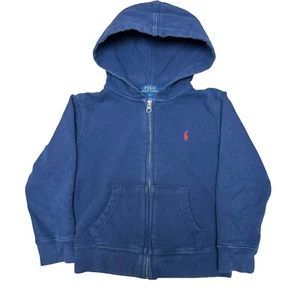 Polo Ralph Lauren Boys Hoodie Size 5 Fleece Full Zip Outdoor School Cozy Casual - Picture 1 of 10