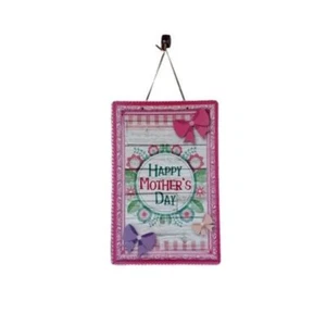 Happy Mothers Day Wall Plaque Hanging Decoration - Flora Themed - Picture 1 of 4