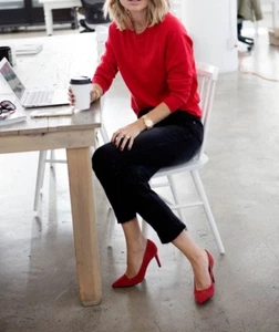 Suéter Old Navy Rojo 100% Cachemir ligeramente ajustado M - Imagen 1 de 3