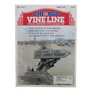March 1992  Chicago Cubs Vine Line Magazine  Spring Training - Picture 1 of 3