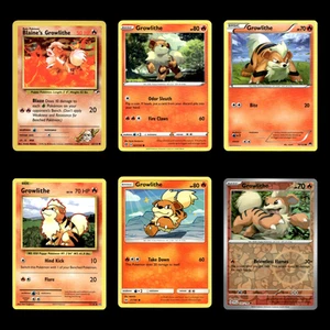 6x Blaines Growlithe Lot 62 Gym Challenge Pokemon Cards Collection Set TCG - Picture 1 of 2