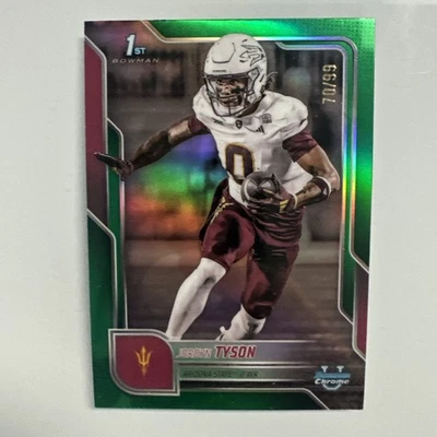 2025 Bowman Chrome U Jordyn Tyson 1st Green /99 Arizona State - Image 1 of 2