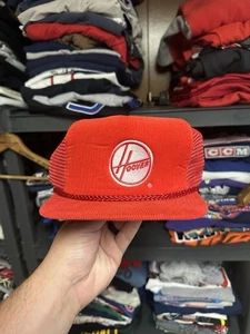 Sombrero vintage años 90 Hoover rojo pana Snapback - Imagen 1 de 5
