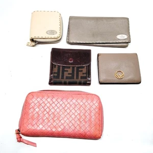 Fendi Bottega Veneta Wallet Long Wallet 5 set Gray Leather 1021815 - Picture 1 of 9