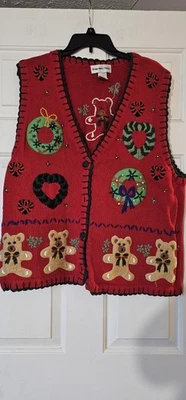 Women's Hampshire Studio Sz 2x Christmas Sweater Vest - Image 1 of 4