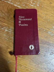New Testament Psalms Bible Gideons Gold Edges Bookmark Soft Leather - Imagen 1 de 11