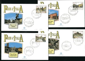 ITALY 1987, TOURISM, SQUARES, LANDMARKS, Scott 1718-1721 on 4 F.D.C.'s - Picture 1 of 1