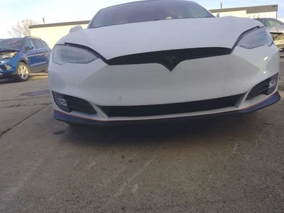 17-19 OEM Tesla S 100D Front Bumper Cover Fascia White PPSW W/ Fog Lamp 17 18 Foto 1 de 4
