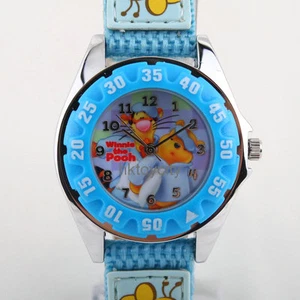 GENUINE DISNEY WINNIE THE POOH CHILD WATCH TURN DIAL NYLON BAND WP-3K0825N-012BE - Picture 1 of 4