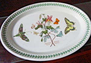 PORTMEIRION BOTANIC GARDEN AQUILEGIA GRACILIS SLENDER COLUMBINE OVAL PLATTER 13" - Picture 1 of 11
