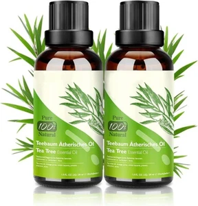 Tea Tree Oil Puro Essenziale 100% 2 PACK - Olio Naturale AntiAcne E Brufoli 30ML - Foto 1 di 12
