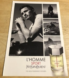 Olivier Martinez para L'Homme YSL - Anuncio de revista con tira de fragancia - 2 caras - Imagen 1 de 2