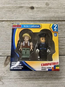 Make It Block Farmer Policeman Construction Blocks Figurine Bricks Action Figure - Picture 1 of 2