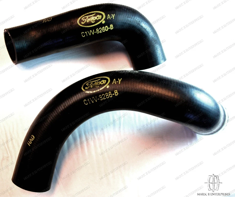 1961-63 Lincoln радиатор шланги, верхний и нижний с логотипом FoMoCo как оригинальный новый - Изображение 1 из 1