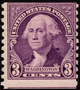 US - 1932 - 3 Cents Purple Washington Portrait Coil Issue # 721 Miscut EFO NH - Picture 1 of 1