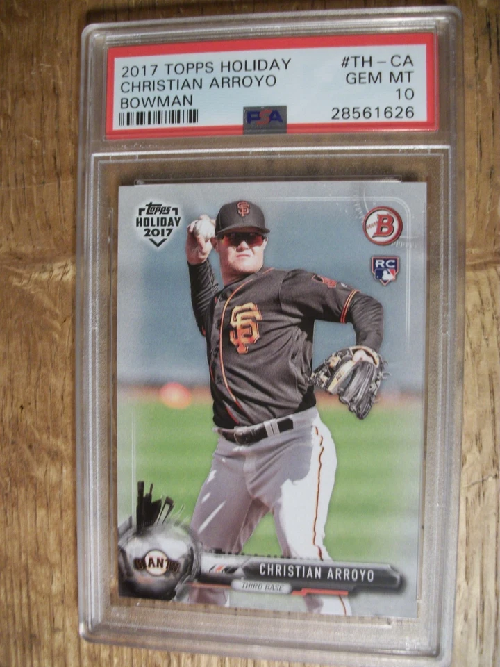 CHRISTIAN ARROYO 2017 Bowman Topps Holiday TH-CA PSA GEM MINT 10 Giants, Rays RC - Image 1 of 1