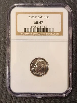 2005-D SMS Roosevelt Dime 10c, NGC MS-67, Brilliant - see photo - Image 1 of 2