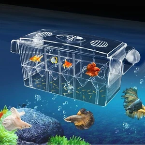 4 Rooms HD Fish Breeding Box Aquarium Breeding Box, Breeder Box for Fish Tank... - Picture 1 of 7