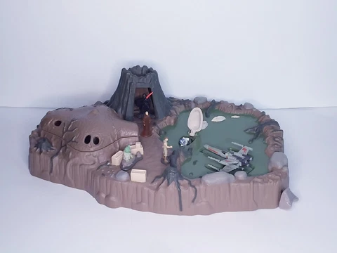 1994 Galoob Micro Machines Star Wars Planet Dagobah Playset Loose Complete Cover