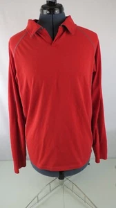 Patagonia Long Sleeve Pull Over collared men's medium shirt color red - Picture 1 of 7