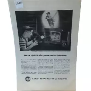 Vintage 1948 RCA Radio Corporation of America Baseball Werbung - Bild 1 von 4