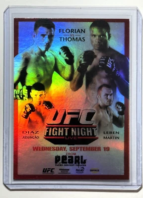 Florian VS Din Thomas & Nate Diaz Fight Poster Review 2010 Topps UFC - Image 1 of 2
