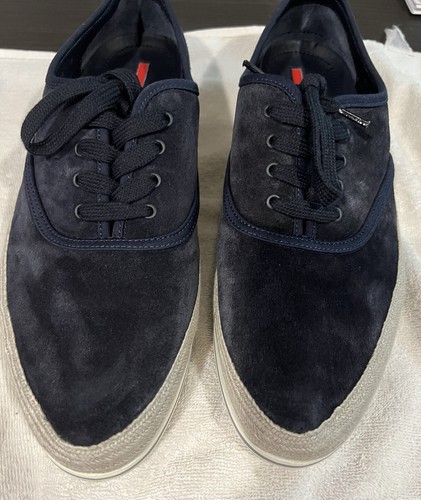 Scarpe espadrillas da barca slip on di lusso Prada 4E 3114 da uomo taglia US8 EU41 UK7 PO