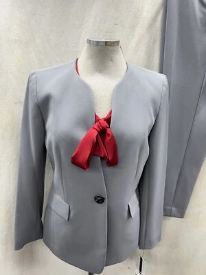 TRAJE PANTALÓN NINE WEST/NUEVO CON ETIQUETA/MINORISTA $280/ENTREPIERNA 31"/GRIS/TALLA 4 Foto 1 de 4