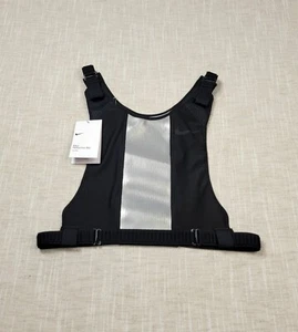 Nike Reflective Running Bib Unisex Black Silver One Size - Picture 1 of 9