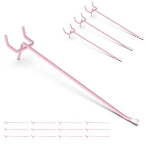 Pegboard Hooks 6 Inch 50PC Pink Peg Board Hooks Fit 1/4" or 1/8" Pegboard Ide... - Picture 1 of 7