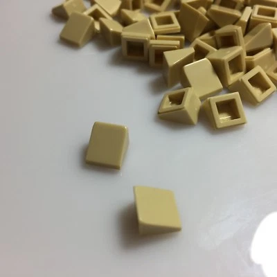 75 per lot NEW LEGO Brick Yellow (Tan) 1x1 2/3 Roof Tiles (54200/4516055) cheese - Image 1 of 3