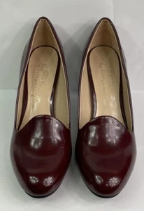 Vtg. Ann Marino by Bettye Muller Maroon Patent Leather Heels Sz. 9 M - Picture 1 of 7