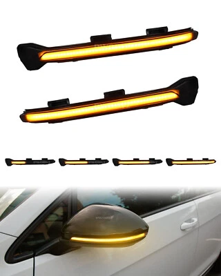 For VW Golf7 R GTI MK7 MK7.5 Dynamic LED Turn Signal Light 2PCS Side Mirror Lamp - Imagem 1 de 4