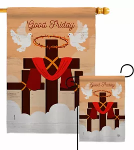Bandiera da giardino il Venerdì Santo fede religiosa regalo decorativo cortile casa striscione - Foto 1 di 19