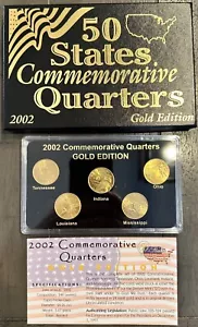 2002 50 States Commemorative Quarters ~ Gold Edition Set COA & Original Box - Picture 1 of 2