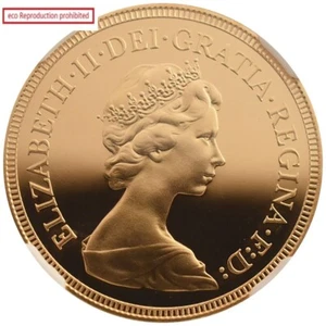 UK 1980 Elizabeth II 1 Sovereign Gold Coin NGC PF70UC St. George Slaying the Dra - Picture 1 of 4