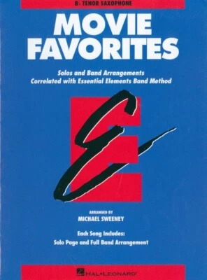Movie Favorites Bb Tenor Saxophone Solo and Band 1996 Sweeney Essential Elements - Image 1 of 4