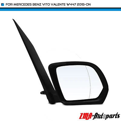 Manual Driver Textured Black Door Mirror for Benz Vito Valente W447 2015-2024 - image 1 of 4