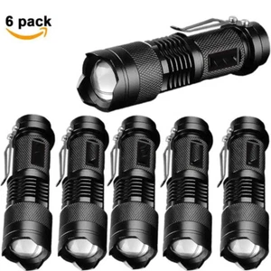 2-6x Mini Flashlight LED Torch Zoom Focus Torch Lamp Penlight Outdoor Camping - Imagen 1 de 17