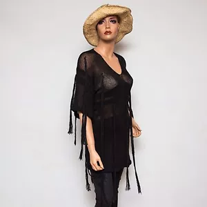NWT Casmari Black Knitted Long Sweater EM-212 USA - Picture 1 of 9