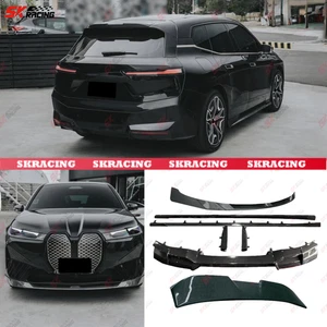 Fits BMW iX M60 23-25 Carbon Fiber Front Rear Lip Side Skirts Spoiler Body Kits - Picture 1 of 34